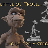 Small A little ol' Troll 3D Printing 132403