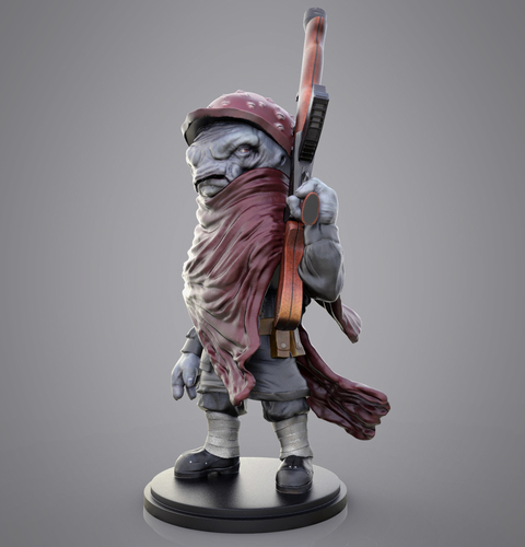 Red The Mushroom Soldier 3D Print 133006