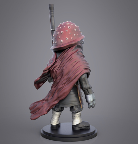 Red The Mushroom Soldier 3D Print 133007