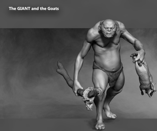 The Giant and the goats 3D Print 133390