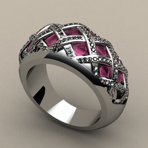 Criss Cross Fashion Ring 3D Print 133720
