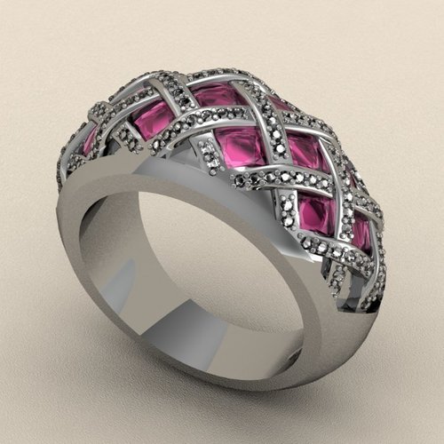 Criss Cross Fashion Ring 3D Print 133723
