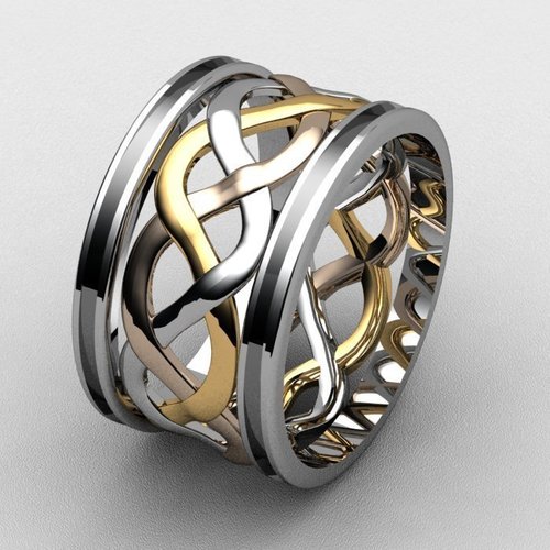 Attia Weave Fashion Ring  3D Print 133724