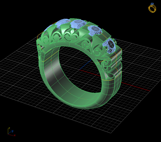 Fashion Bridged Ring 3D Print 133729