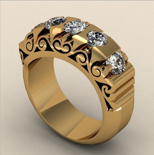 Fashion Bridged Ring 3D Print 133731