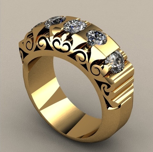 Fashion Bridged Ring 3D Print 133732