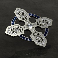 Small Celtic Cross Pin/Brooch 3D Printing 133734