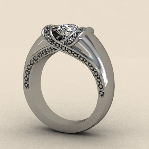 Criss Cross Fashion Ring 2 3D Print 133738