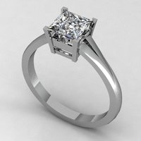 Small Engagement Ring 4 3D Printing 133855