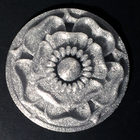 Small Tudor Rose Testing Piece and Pendant 3D Printing 134112