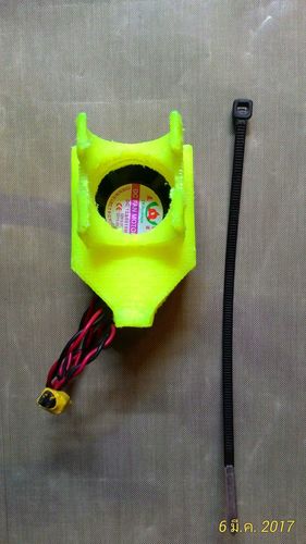 Fan Mount 40 mm. with cooling item for j_head V5.0 (25 mm.) 3D Print 134149 Fan Mount 40 mm. with cooling item for j_head V5.0 (25 mm.) 3D Print 134149