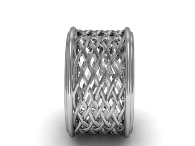 Celtic Weave/Braided Fashion Ring 3D Print 134275