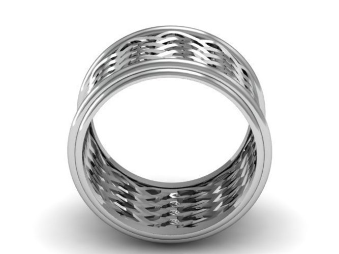 Celtic Weave/Braided Fashion Ring 3D Print 134276