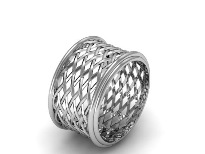 Celtic Weave/Braided Fashion Ring 3D Print 134278
