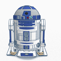 Small R2-D2 3D Printing 134866