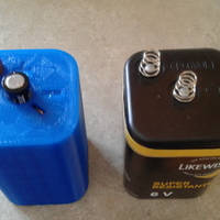Small 6 Volt Lantern battery AA adapter 3D Printing 134907