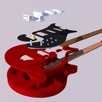 Small Brian May's red special in scale 1:4 3D Printing 134928