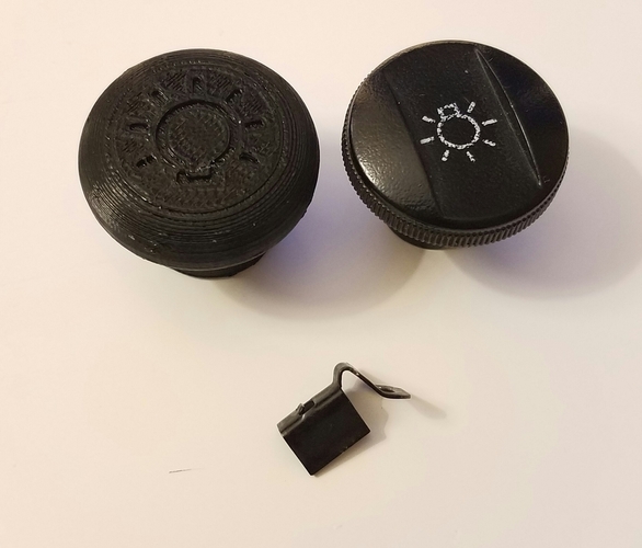 Ford Headlight Knob E-series 3D Print 135173 Ford Headlight Knob E-series 3D Print 135173