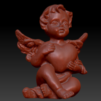 Small Angel with heart 3D Printing 135563