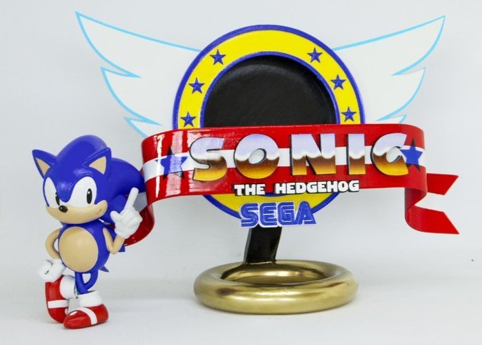 Sonic the Hedgehog! (with Logo) 3D Print 135619