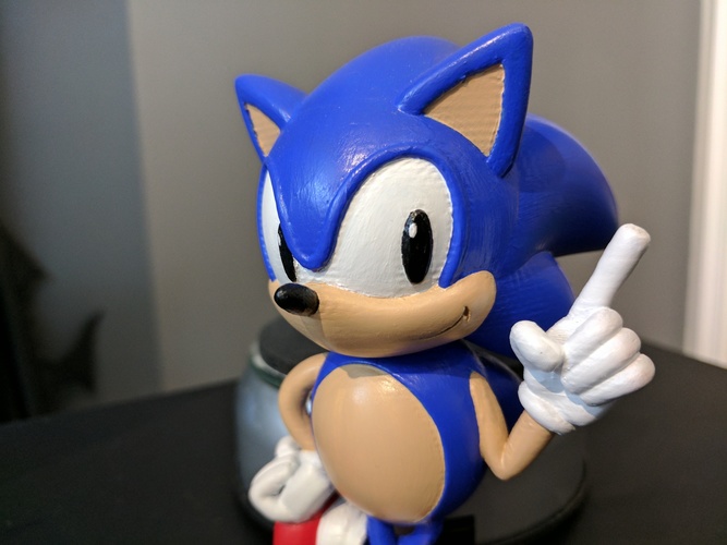 Sonic the Hedgehog! (with Logo) 3D Print 135621