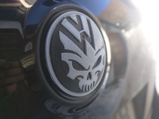 Skull Vw Back Logo 3D Print 135874 Skull Vw Back Logo 3D Print 135874