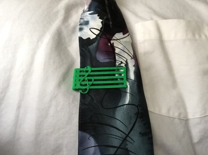 Musical Clef tie clip, hair decoration and bookmark 3D Print 135920