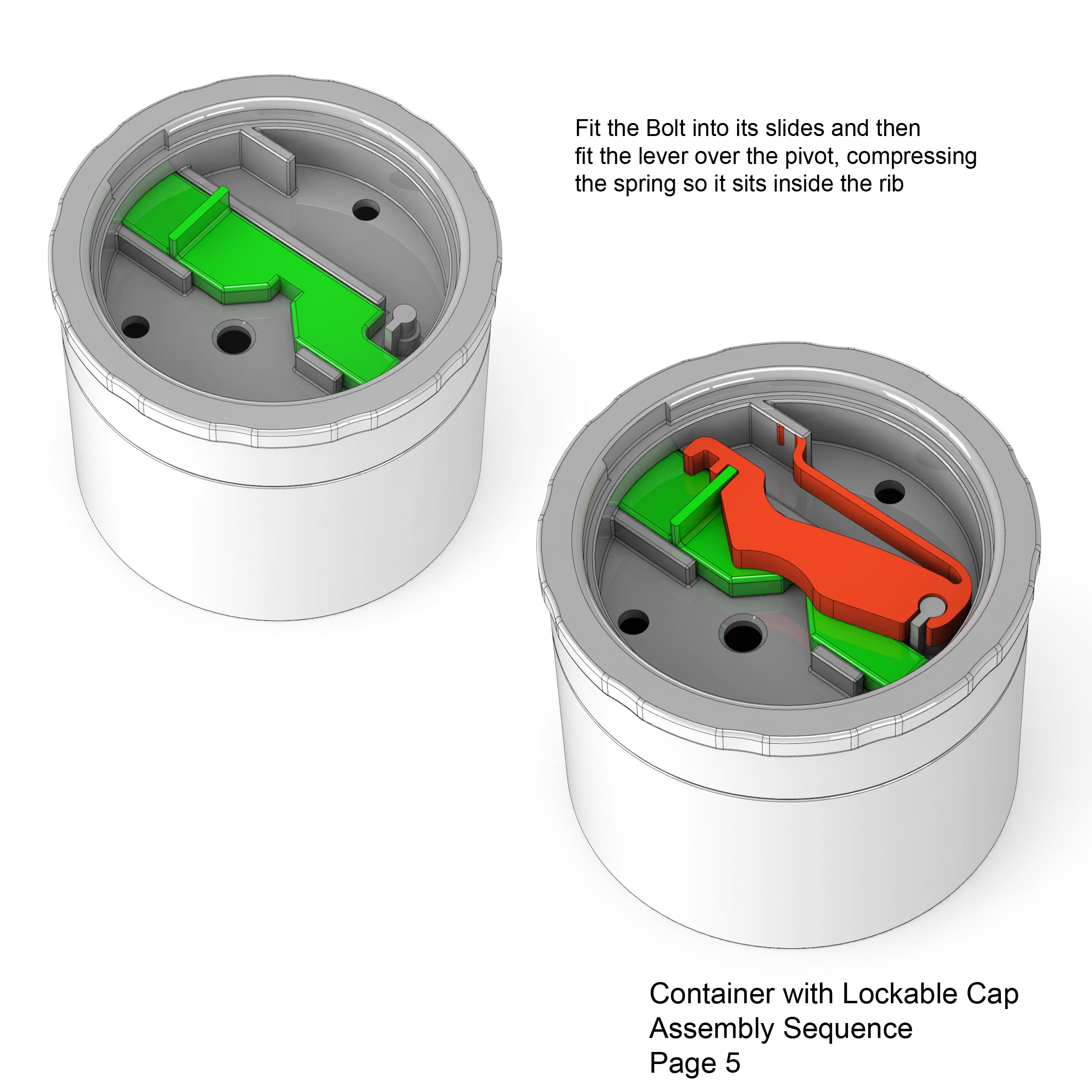 Mechanically Locking Container by JamesThePrinter, Download free STL model
