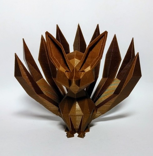 Low-poly Nine-tailed Fox 3D Print 136043