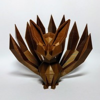 Small Low-poly Nine-tailed Fox 3D Printing 136043