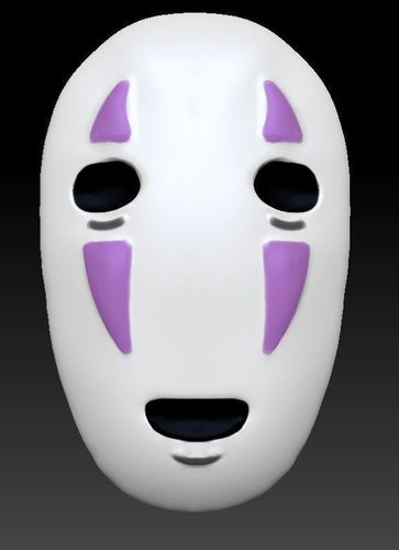 No-Face Mask from SpiritedAway (Wearable if Modified) 3D Print 136071