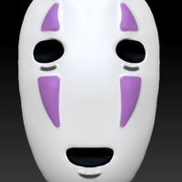 Small No-Face Mask from SpiritedAway (Wearable if Modified) 3D Printing 136071