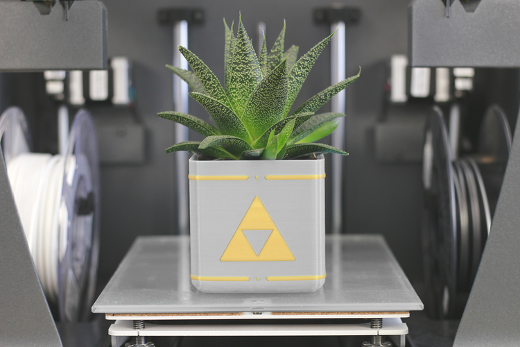 Zelda Planter - Single / Dual Extrusion Minimal Planter 3D Print 136175