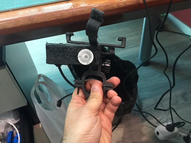 Bike iphone 6 plus holder with batter 18650 and light cree xml 3D Print 136304