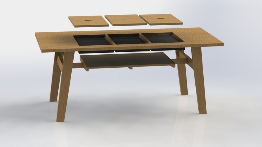 Table with cooking 3D Print 136635 Table with cooking 3D Print 136635