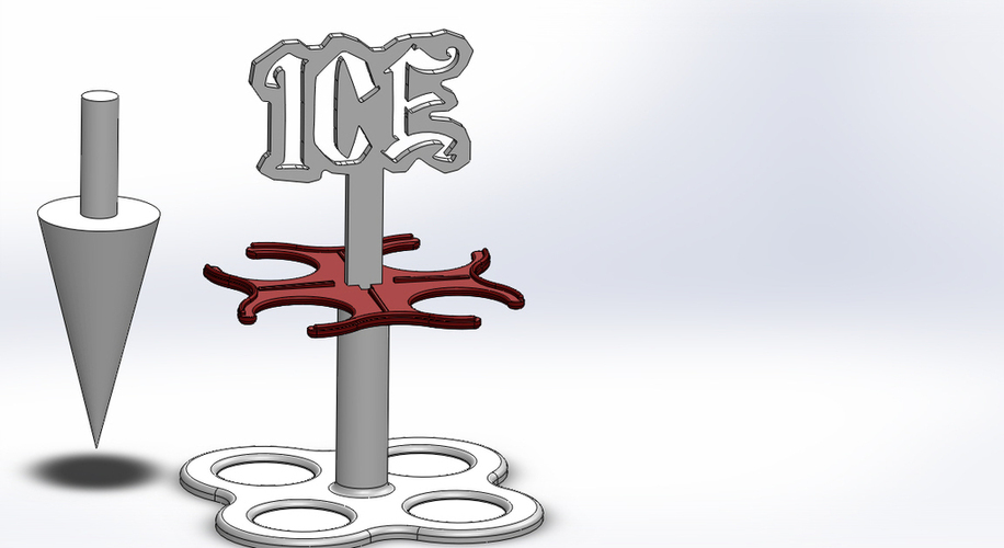 Ice cream roller and holder 3D Print 136651 Ice cream roller and holder 3D Print 136651
