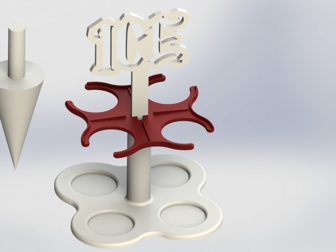 Ice cream roller and holder 3D Print 136652 Ice cream roller and holder 3D Print 136652