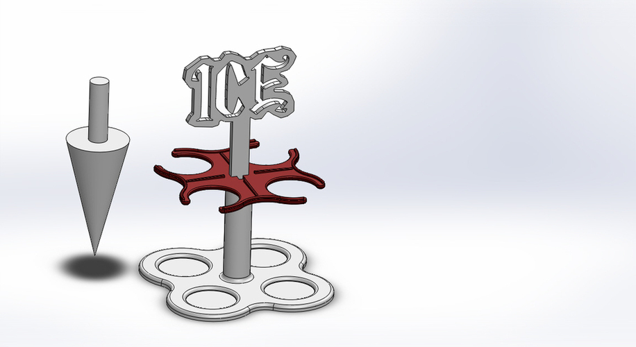 Ice cream roller and holder 3D Print 136654 Ice cream roller and holder 3D Print 136654