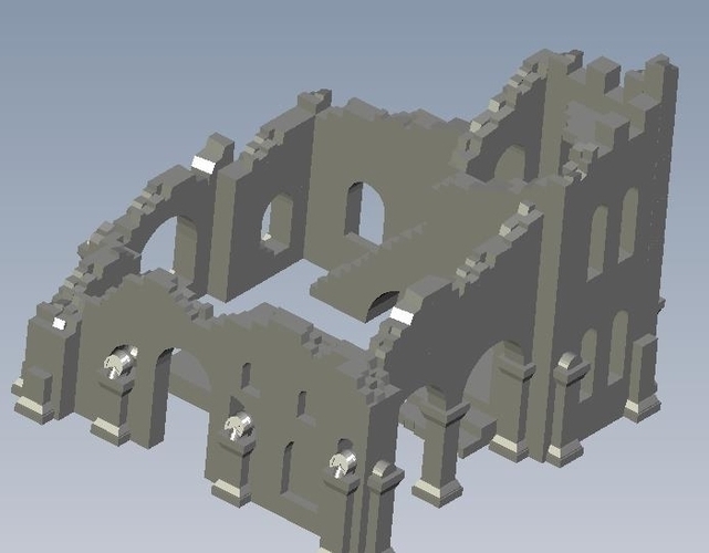 Tower ruins 3D Print 136667 Tower ruins 3D Print 136667