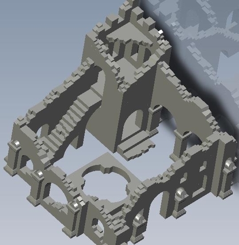 Tower ruins 3D Print 136668 Tower ruins 3D Print 136668