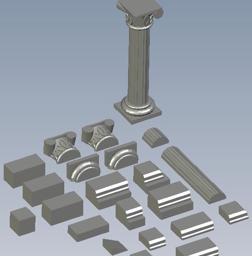Roman Temple Mold 3D Print 136670 Roman Temple Mold 3D Print 136670