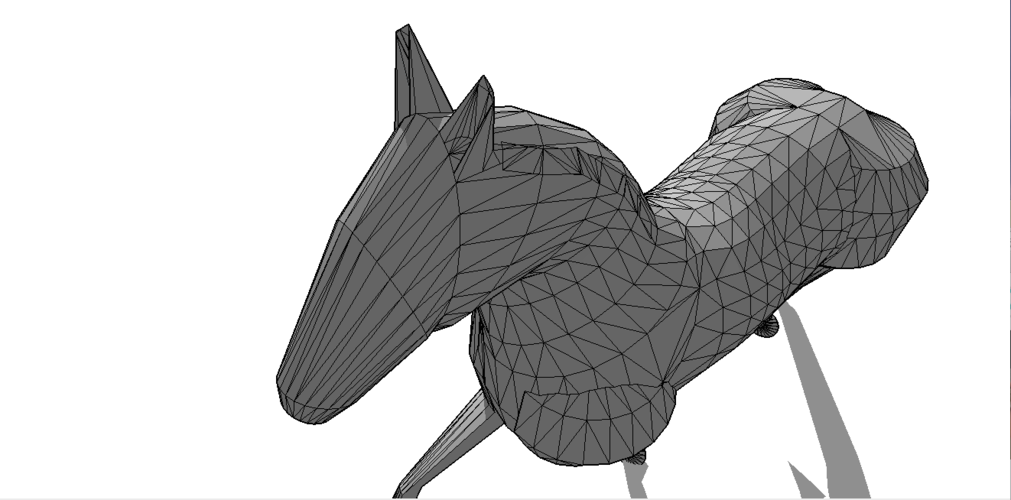 Faceted Horse 3D Print 136982