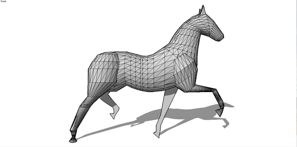 Faceted Horse 3D Print 136983