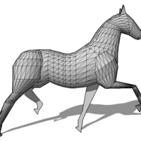Small Faceted Horse 3D Printing 136983