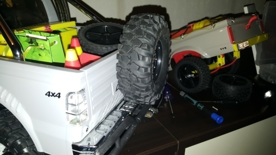Cross-RC PG4 / PG4L Spare Wheel Holder Rear flap mount 3D Print 137118 Cross-RC PG4 / PG4L Spare Wheel Holder Rear flap mount 3D Print 137118