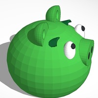Small green piggy from angry birds 3D Printing 13717