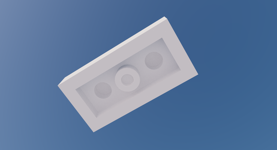 LEGO Brick-1X2-S 3D Print 137233 LEGO Brick-1X2-S 3D Print 137233