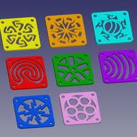 Small fan_cover_set 3D Printing 137285