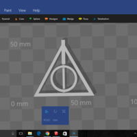 Small Deathly Hallows Pendant 3D Printing 137307