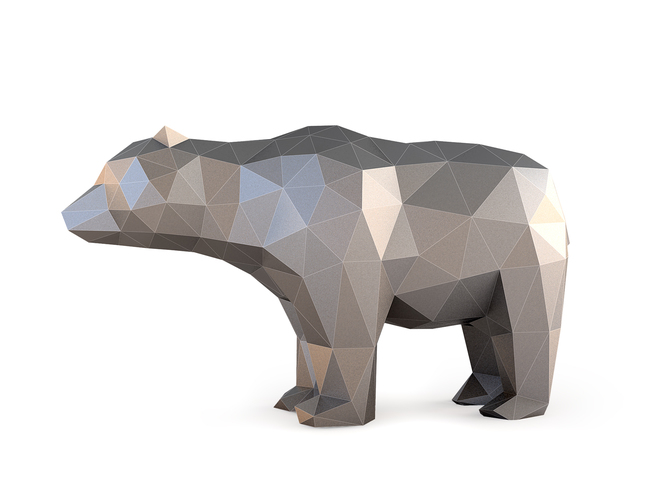 Low Poly Bear 3D Print 137398